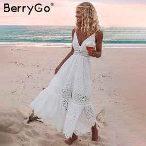 White maxi dress