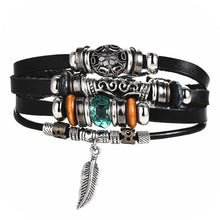 Load image into Gallery viewer, Multi Layer Leather Bracelet