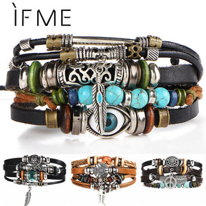 Multi Layer Leather Bracelet